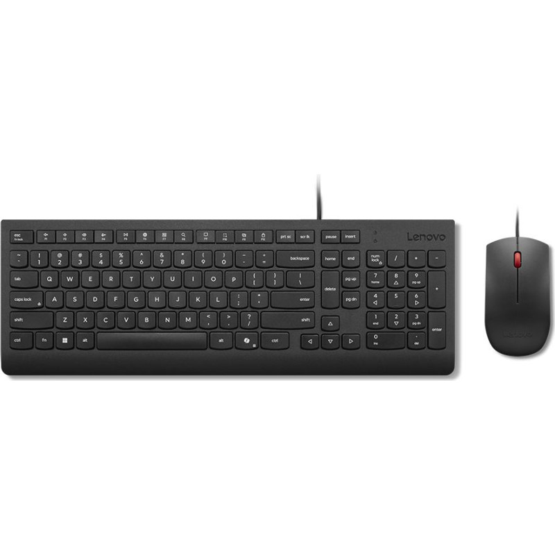 Lenovo KB MICE_BO Essencial WR KBMS GB A1 tastatūra Pele iekļauta Universāls USB Britu angļu valoda Melns