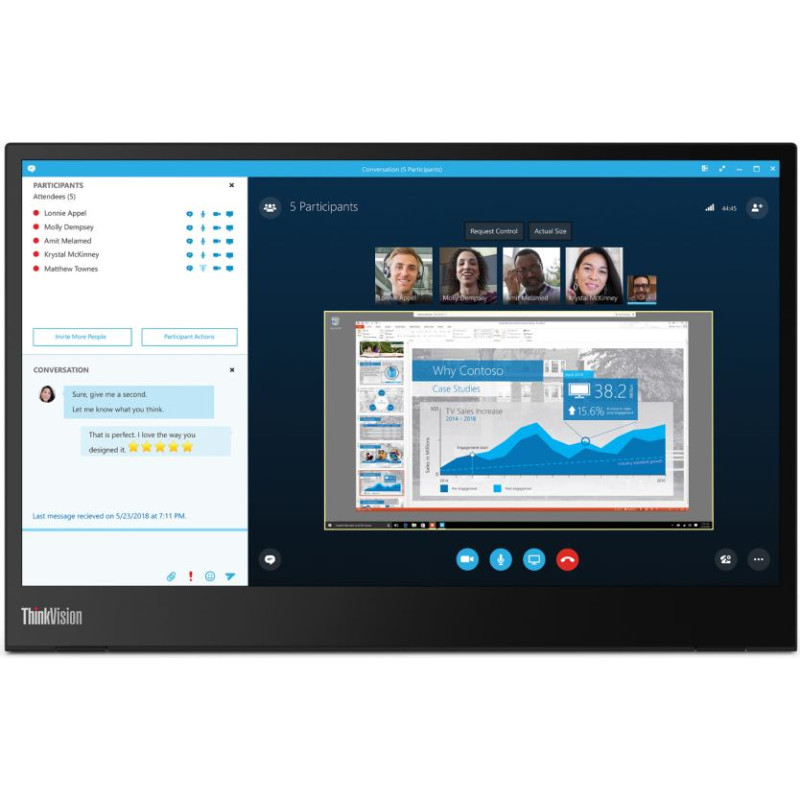 Lenovo ThinkVision M14 LED display 35,6 cm (14