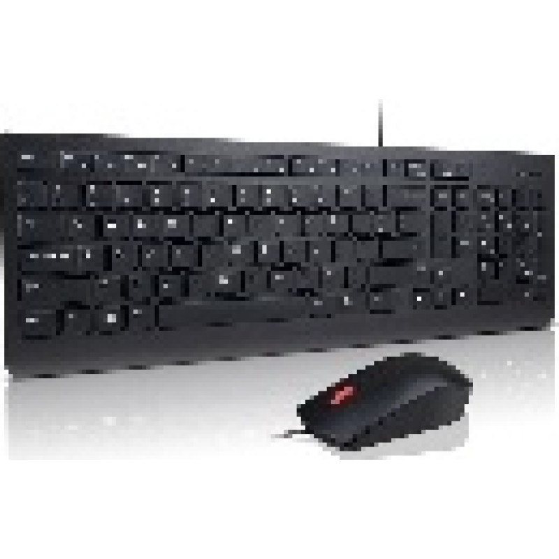 Lenovo 4X30L79921 tastatūra Pele iekļauta Universāls USB QWERTY Britu angļu valoda Melns