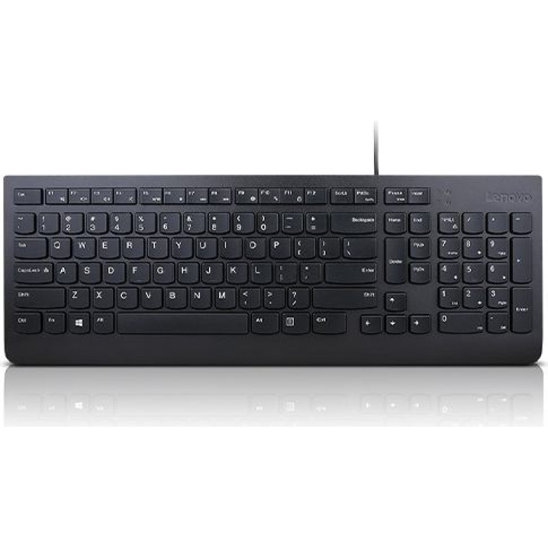 Lenovo Essential tastatūra Universāls USB QWERTY Somu, Zviedru Melns