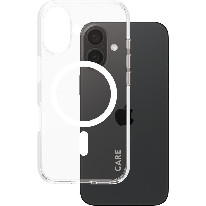 Panzerglass CARE by ® Flagship Case Transparent Urban Combat w. White MagSafe iPhone 16 mobilo telefonu apvalks Aploksne Caurspīdīgs