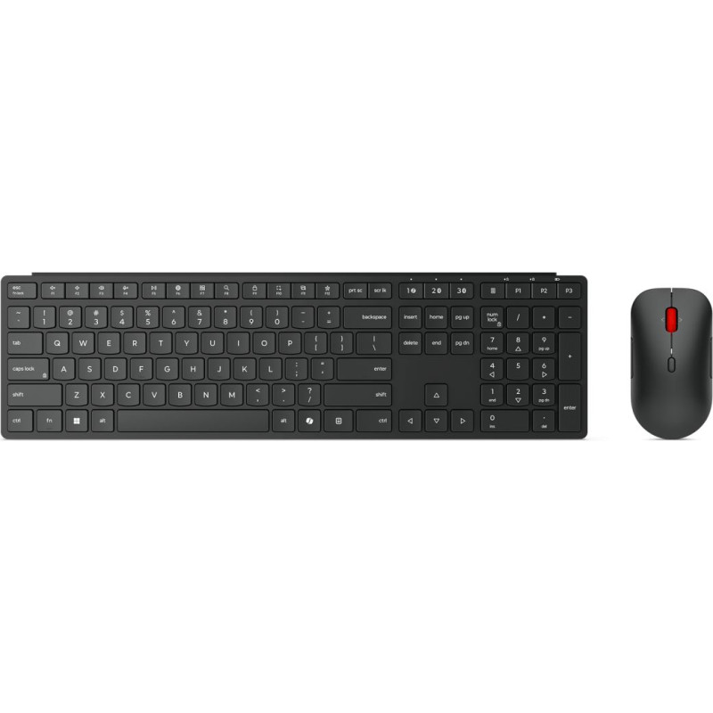 Lenovo 4X31S04814 tastatūra Pele iekļauta Birojs RF bezvadu sakari + Bluetooth Vācu Melns