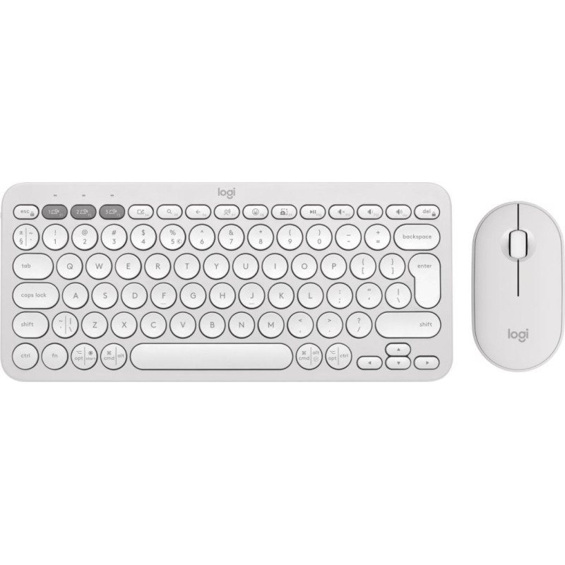 Logitech KEYBOARD +MOUSE COMBO PEBBLE 2/WHITE 920-012240 LOGITECH