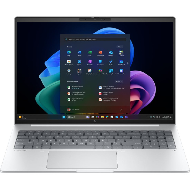 HP EliteBook 8 EB8G1a16AI RAI5340 16 16GB/512 PC NX Copilot+ PC AMD Ryzen AI 5 340 Portatīvais dators 40,6 cm (16