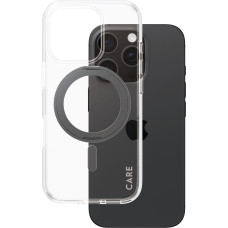 Panzerglass CARE™ by ® Case Transparent w. Black Kickstand & MagSafe iPhone 16 Pro mobilo telefonu apvalks Aploksne Melns