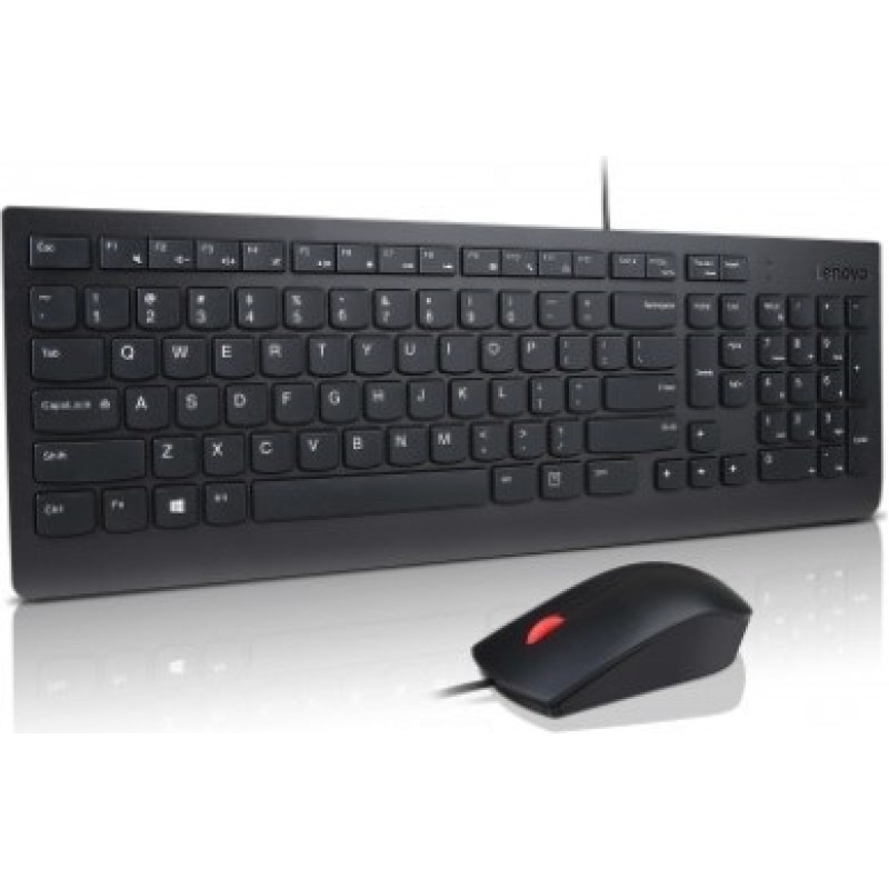 Lenovo 4X30L79917 tastatūra Pele iekļauta Birojs USB Swiss Melns