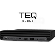 Teqcycle HP Elitedesk 800 G6 Intel® Core™ i5 i5-10400T 16 GB DDR4-SDRAM 512 GB SSD Windows 11 Pro MFF Mini PC Melns