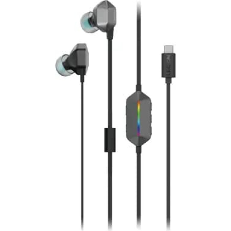 Lenovo Legion E510 Austiņas Vadu Ausīs Speļu USB Veids-C Pelēks