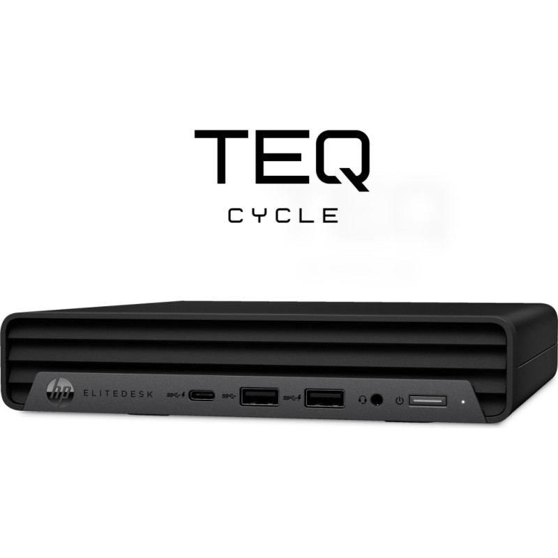 Teqcycle HP Elitedesk 805 G6 DM AMD Ryzen™ 5 PRO 4650G 16 GB DDR4-SDRAM 256 GB SSD Windows 11 Pro Mini PC Melns