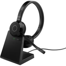 Jabra Evolve 65 TE Austiņas Vadu & Bezvadu Birojs / zvanu centrs USB Type-A Bluetooth Uzlādes statīvs Melns