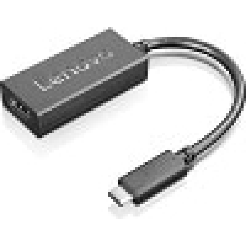 Lenovo 4X90R61022 video kabeļu aksesuārs 0,24 m USB Veids-C HDMI Type A (Standard) Melns