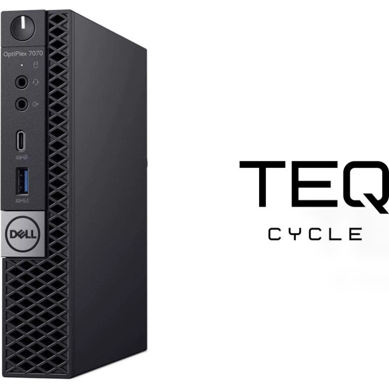 Teqcycle DELL OptiPlex 7070 Intel® Core™ i5 i5-8500 16 GB DDR4-SDRAM 256 GB SSD Windows 11 Pro MFF Mini PC Melns