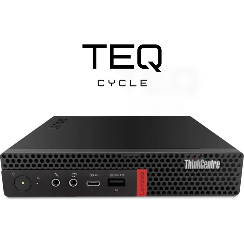 Teqcycle Lenovo ThinkCentre M920Q Intel® Core™ i5 i5-8400T 16 GB DDR4-SDRAM 256 GB SSD Windows 11 Pro Mini PC Melns