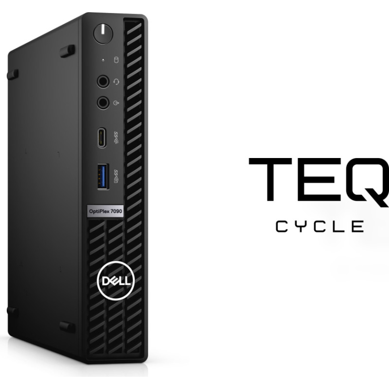 Teqcycle DELL OptiPlex 7090 Micro Intel® Core™ i5 i5-11400T 16 GB DDR4-SDRAM 256 GB SSD Windows 11 Pro MFF Mini PC Melns