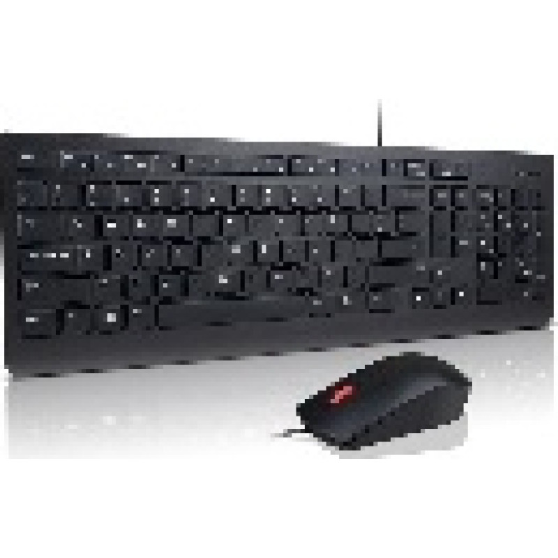 Lenovo 4X30L79922 tastatūra Pele iekļauta Universāls USB QWERTY Melns