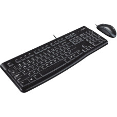 Logitech Desktop MK120 tastatūra Pele iekļauta Birojs USB QWERTY US International Melns