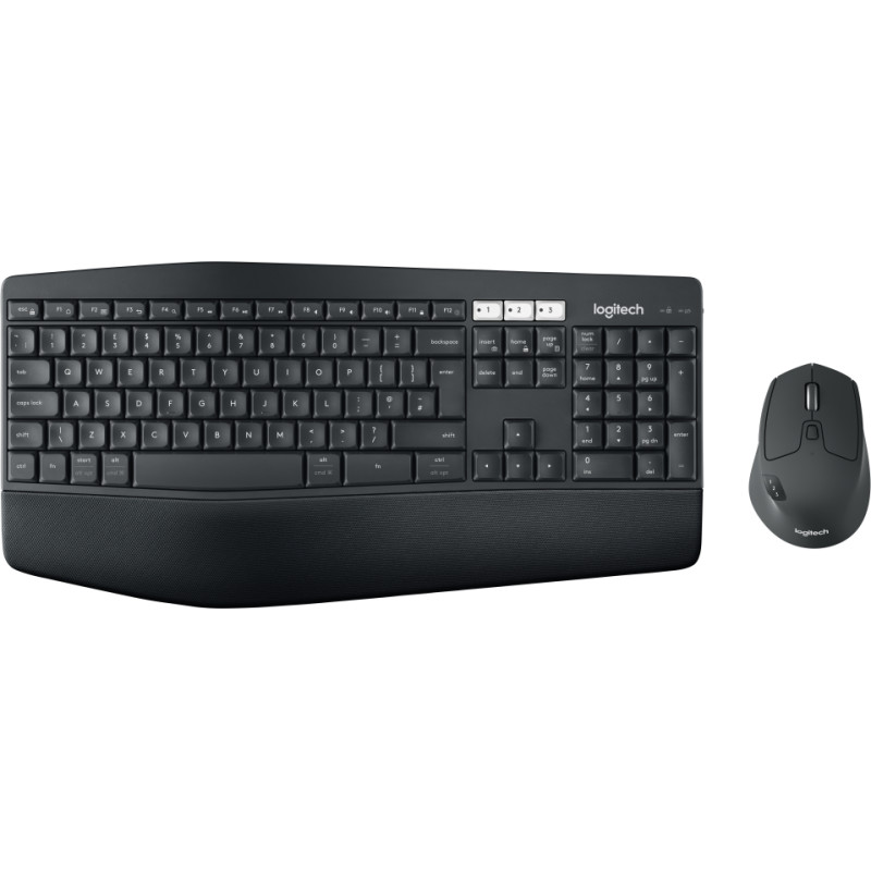 Logitech MK850 Performance tastatūra Pele iekļauta Universāls RF bezvadu sakari + Bluetooth QWERTY Ziemeļvalstu Melns