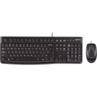 Logitech MK120 tastatūra Pele iekļauta Birojs USB Vācu Melns
