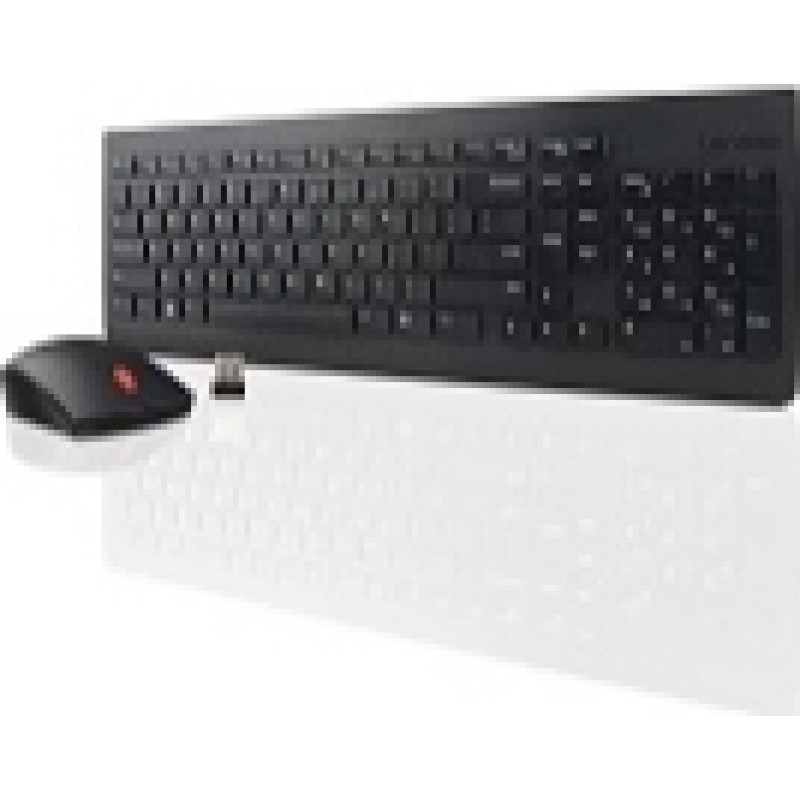 Lenovo 4X30M39461 tastatūra Pele iekļauta Universāls RF Bezvadu AZERTY Franču Melns