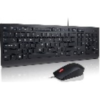 Lenovo 4X30L79921 tastatūra Pele iekļauta Universāls USB QWERTY Britu angļu valoda Melns