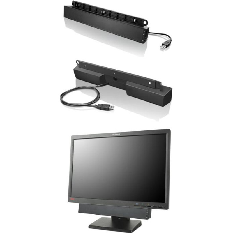 Lenovo USB Soundbar Melns 2.0 kanāli 2,5 W
