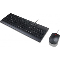 Lenovo 4X30L79909 tastatūra Pele iekļauta Universāls USB QWERTZ Pulēta Melns