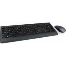 Lenovo 4X30H56825 tastatūra Pele iekļauta Universāls RF Bezvadu Franču, Vācu Melns
