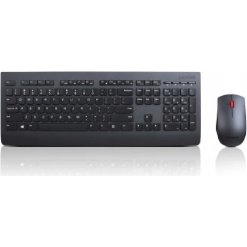 Lenovo 4X30H56823 tastatūra Pele iekļauta Birojs RF Bezvadu Spāņu Melns