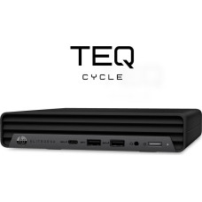 Teqcycle HP Elitedesk 800 G4 DM Intel® Core™ i5 i5-8500T 16 GB DDR4-SDRAM 256 GB SSD Windows 11 Pro Mini PC Melns